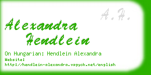 alexandra hendlein business card